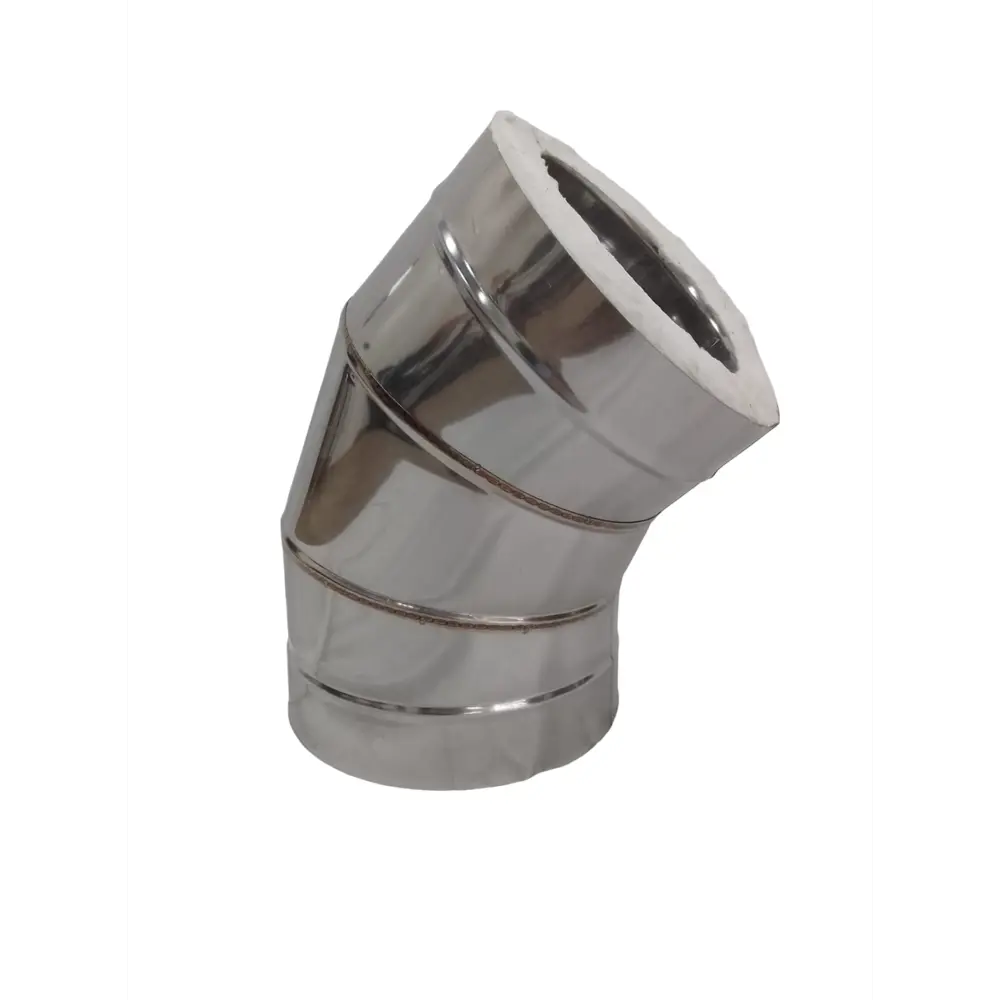 Фото Сэндвич-отвод Lava Elit 45° ⌀150/250мм нержавеющая сталь AISI 304/оцинкованная сталь 0.8/0.5мм Фото Сэндвич-отвод Lava Elit 45° ⌀150/250мм нержавеющая сталь AISI 304/оцинкованная сталь 0.8/0.5мм