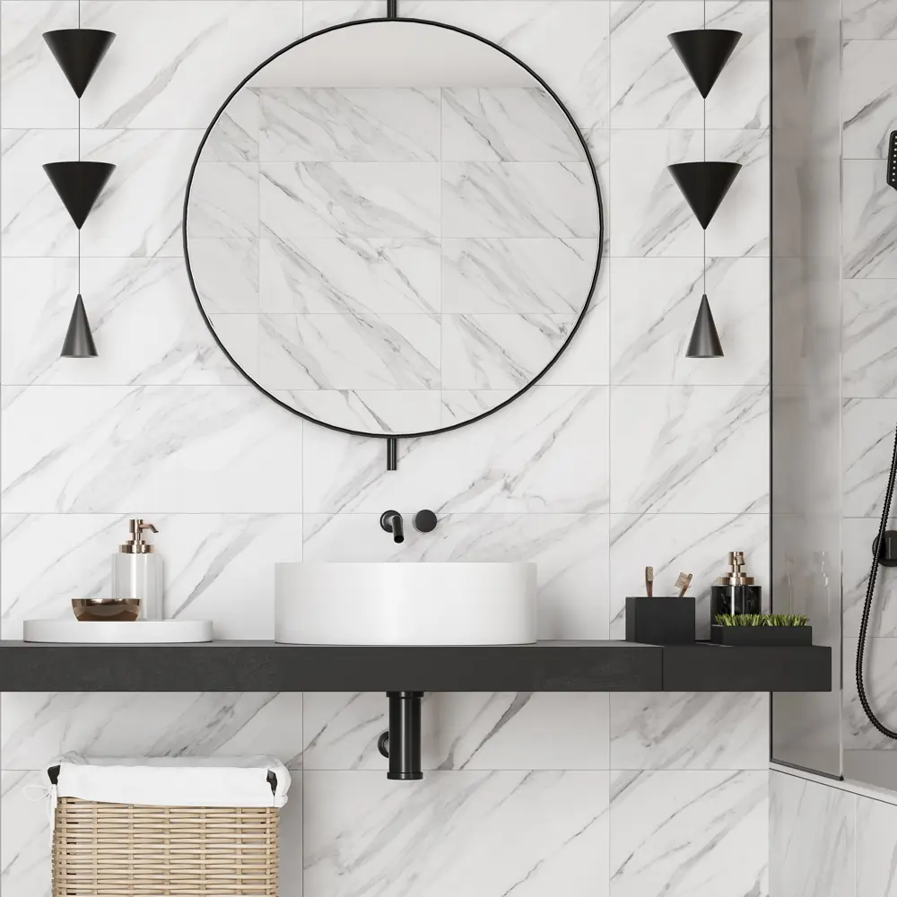 Фото Плитка настенная Gracia Ceramica Tineo A0551Y29601, 25x60 см 1.2 м² глянцевая цвет белый