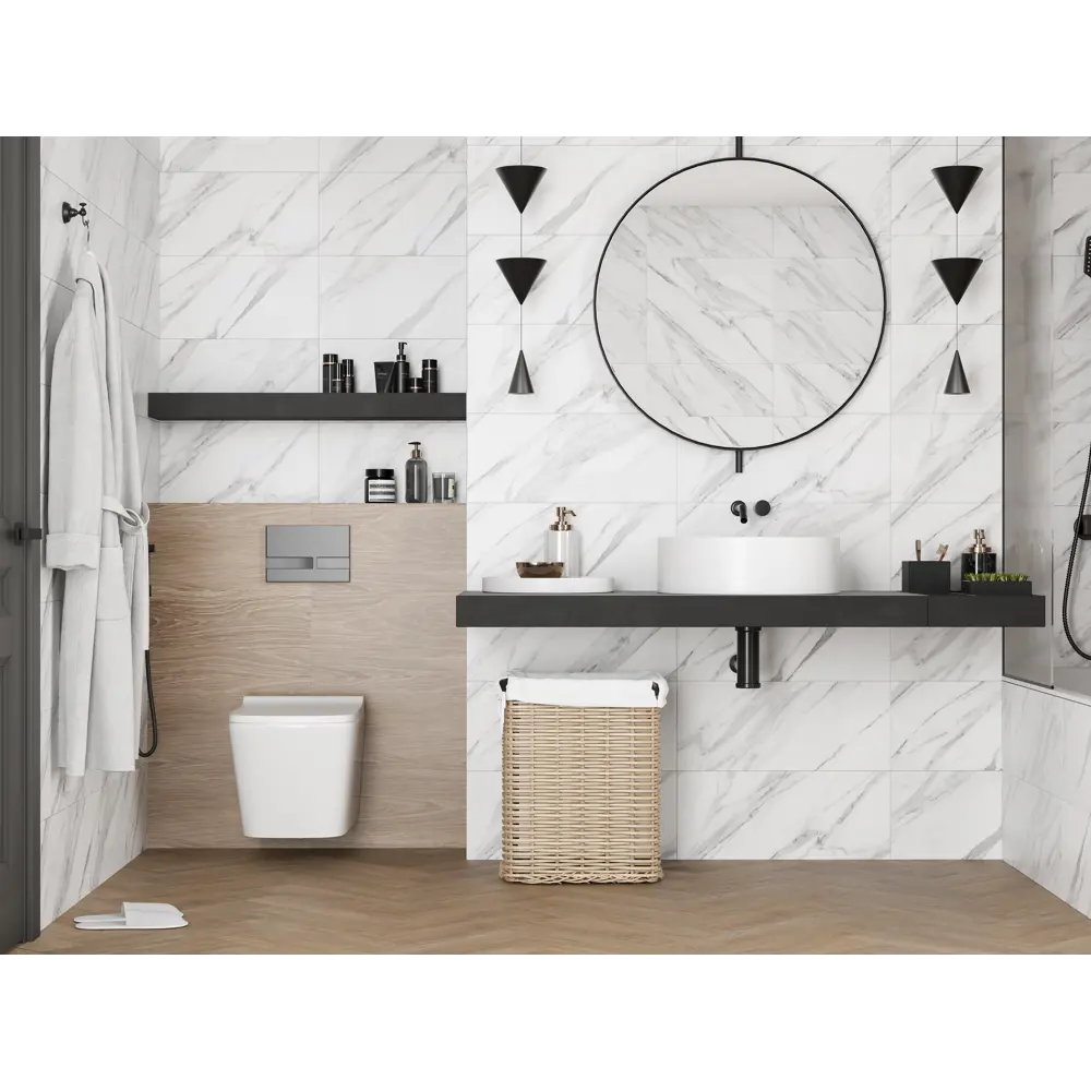 Фото 6 Плитка настенная Gracia Ceramica Tineo A0551Y29601, 25x60 см 1.2 м² глянцевая цвет белый