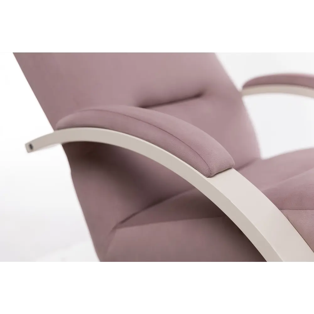 Фото 6 Кресло-качалка Leset Милано 68.5x100x80 см велюр цвет слоновая кость/сиреневый Фото 6 Кресло-качалка Leset Милано 68.5x100x80 см велюр цвет слоновая кость/сиреневый