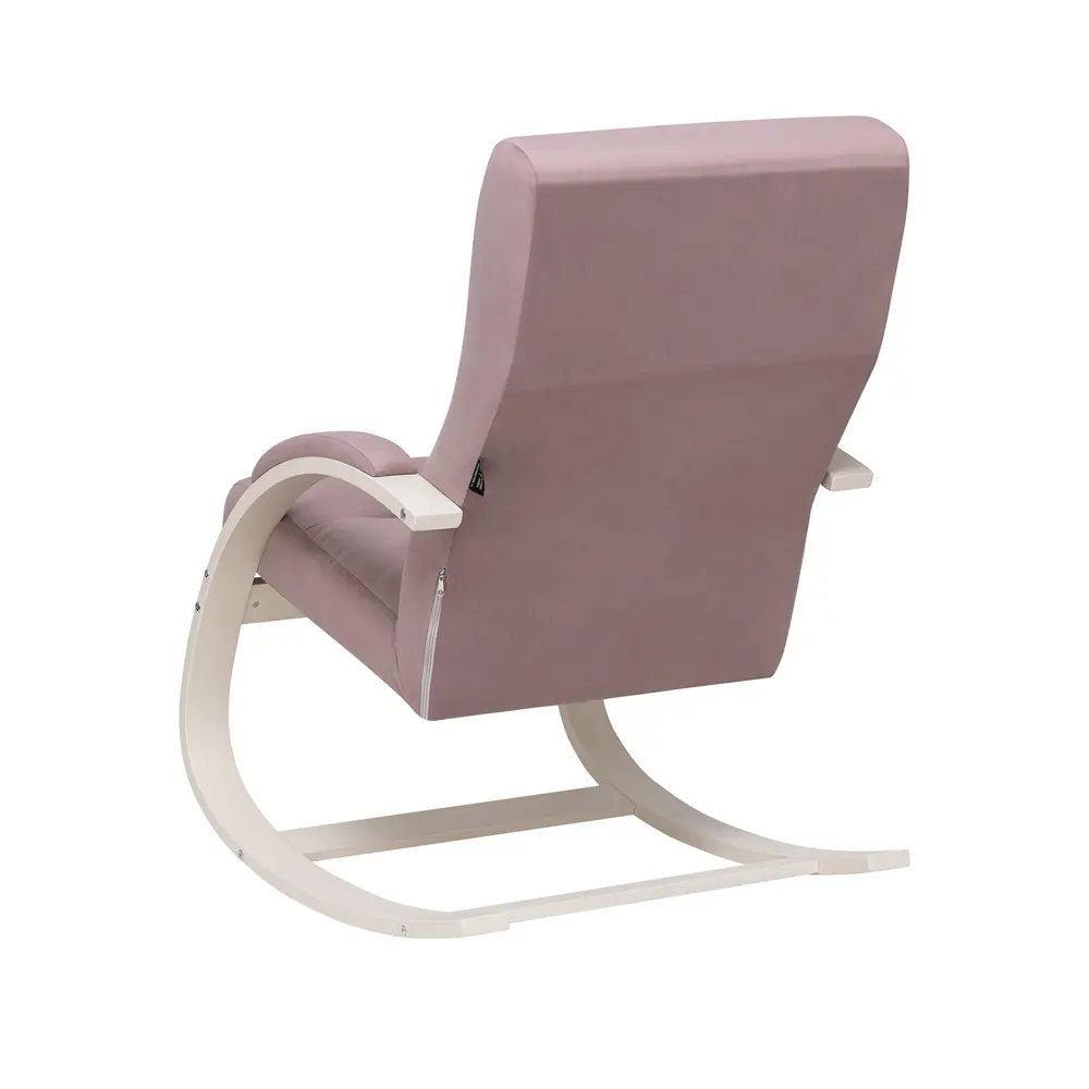 Фото 4 Кресло-качалка Leset Милано 68.5x100x80 см велюр цвет слоновая кость/сиреневый Фото 4 Кресло-качалка Leset Милано 68.5x100x80 см велюр цвет слоновая кость/сиреневый