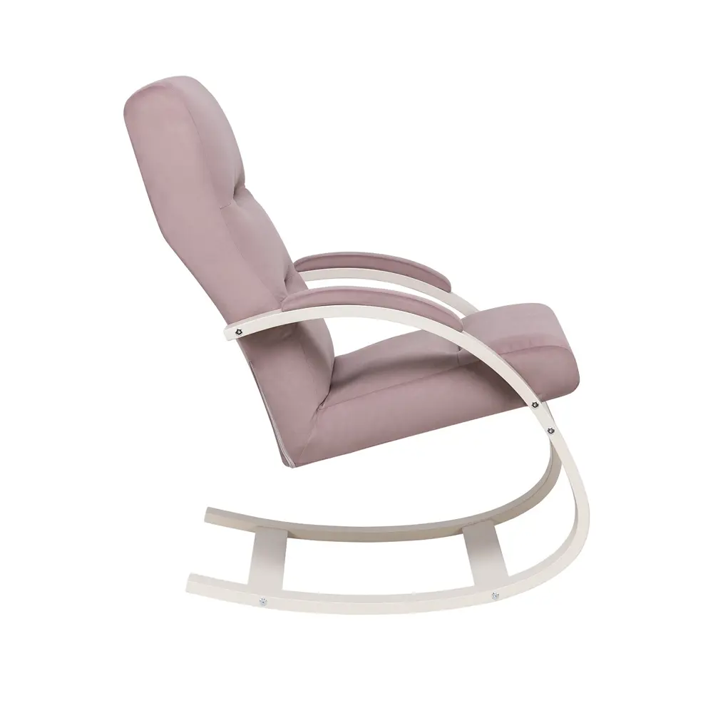 Фото 3 Кресло-качалка Leset Милано 68.5x100x80 см велюр цвет слоновая кость/сиреневый Фото 3 Кресло-качалка Leset Милано 68.5x100x80 см велюр цвет слоновая кость/сиреневый