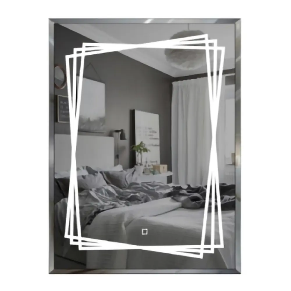 Фото Зеркало для ванной Santrek home Теодор 314052 с подсветкой 80x60см Фото Зеркало для ванной Santrek home Теодор 314052 с подсветкой 80x60см