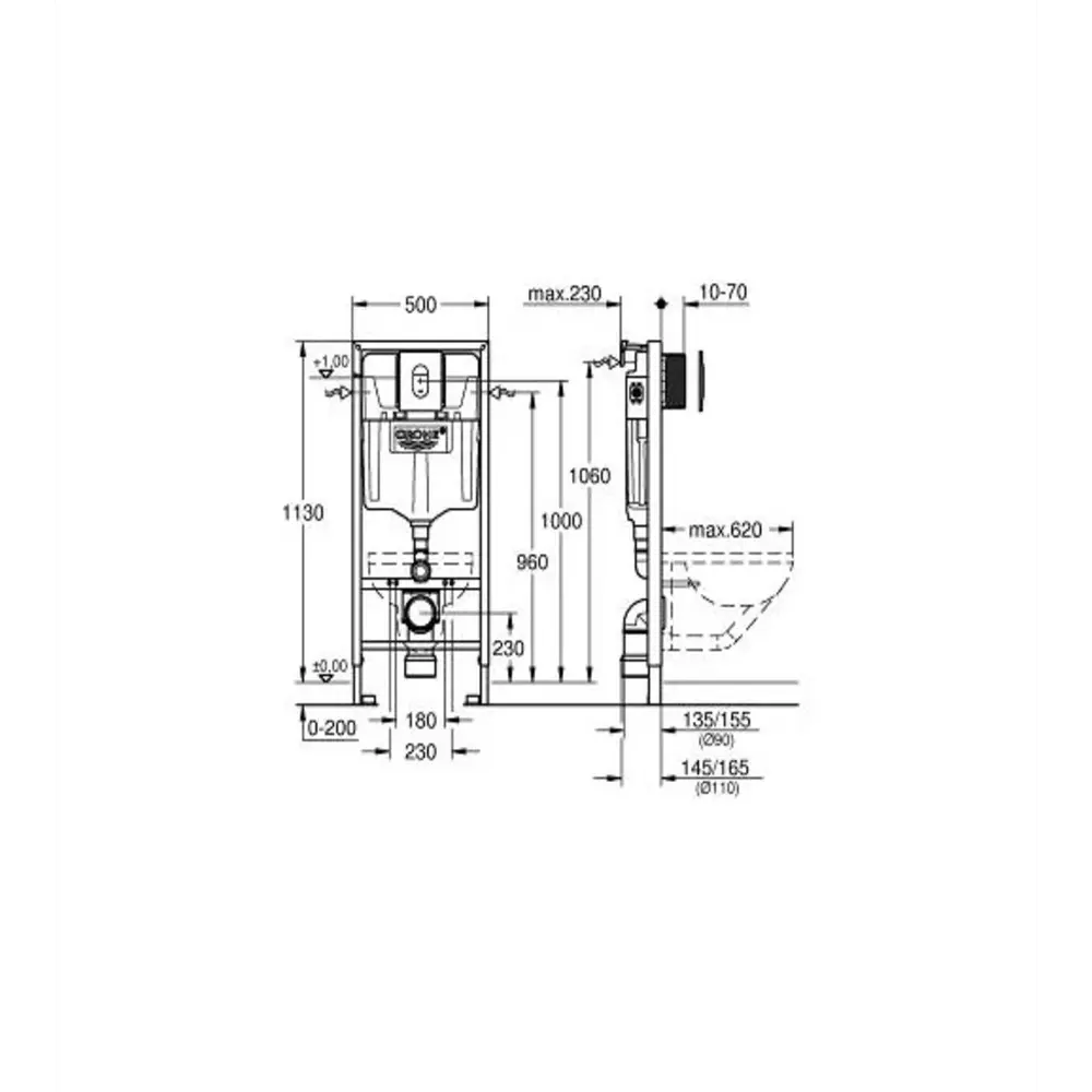 Фото 4 Инсталляция для унитаза GROHE 00000065327 Фото 4 Инсталляция для унитаза GROHE 00000065327