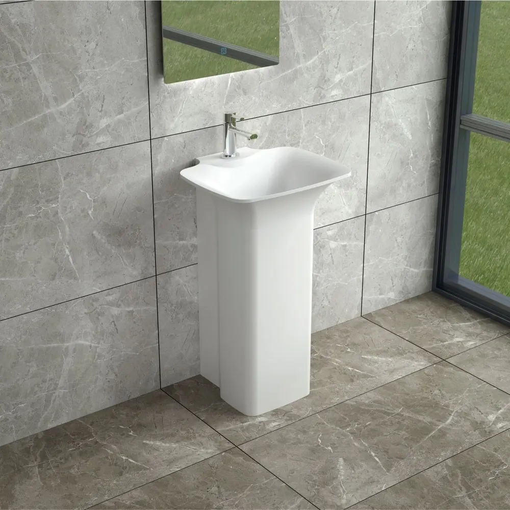 Фото Раковина напольная NS BATH NSF-52460G цвет белый глянец Фото Раковина напольная NS BATH NSF-52460G цвет белый глянец