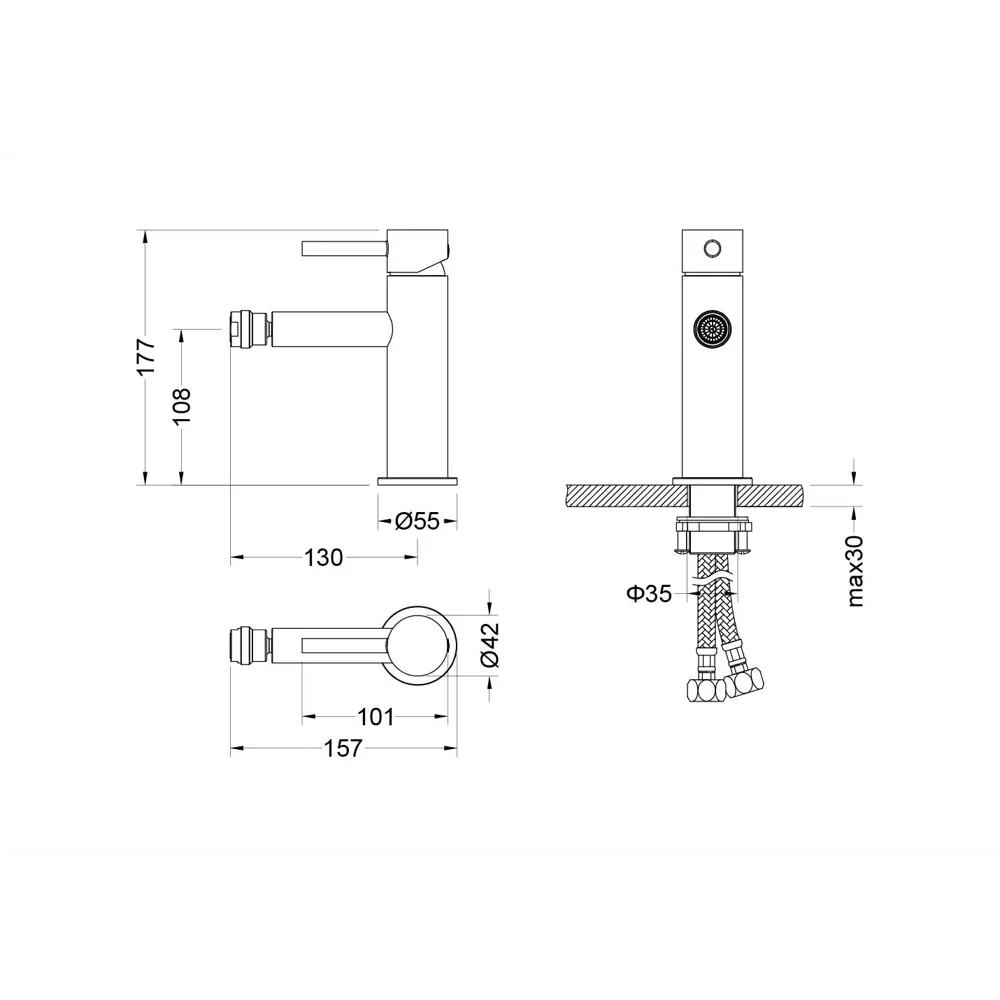 Фото 2 Смеситель для биде Aquatek 00000135180 цвет Хром Фото 2 Смеситель для биде Aquatek 00000135180 цвет Хром
