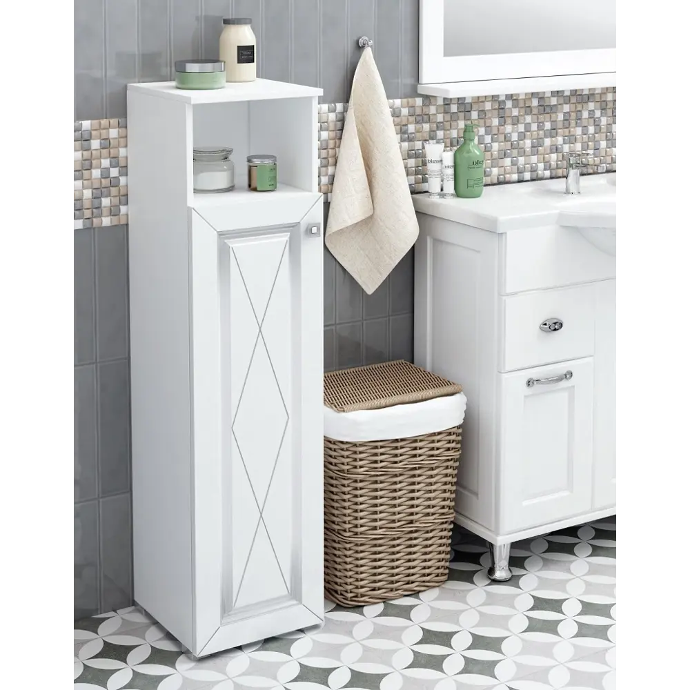 Фото Шкаф подвесной Santrek Винтаж 316039 30x115см цвет белый