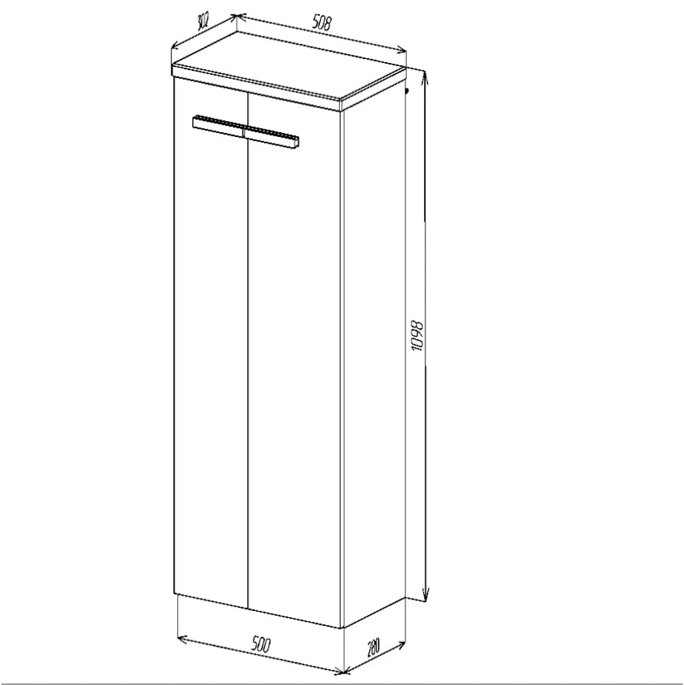 Фото 3 Шкаф подвесной Viant Мюнхен vmun50h-penp 50x110см цвет хаки