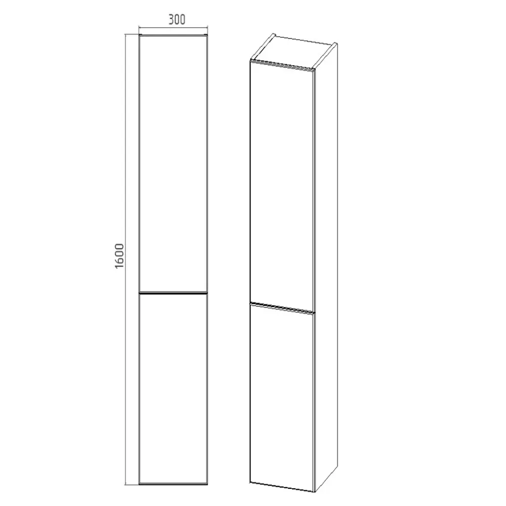 Фото 3 Шкаф подвесной Viant София vsof300g-penr 30x160см цвет графит