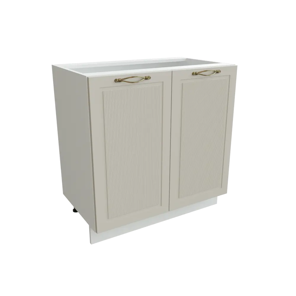 Фото Напольный шкаф с 2-мя дверцами Сурская Мебель Моцарт 80x81.60x47.80 см МДФ цвет белый/кварц грей