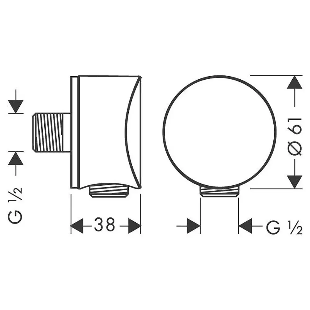 Фото 2 Шланговое подключение Hansgrohe FixFit S 26453140 с клапаном обратного потока бронза Фото 2 Шланговое подключение Hansgrohe FixFit S 26453140 с клапаном обратного потока бронза