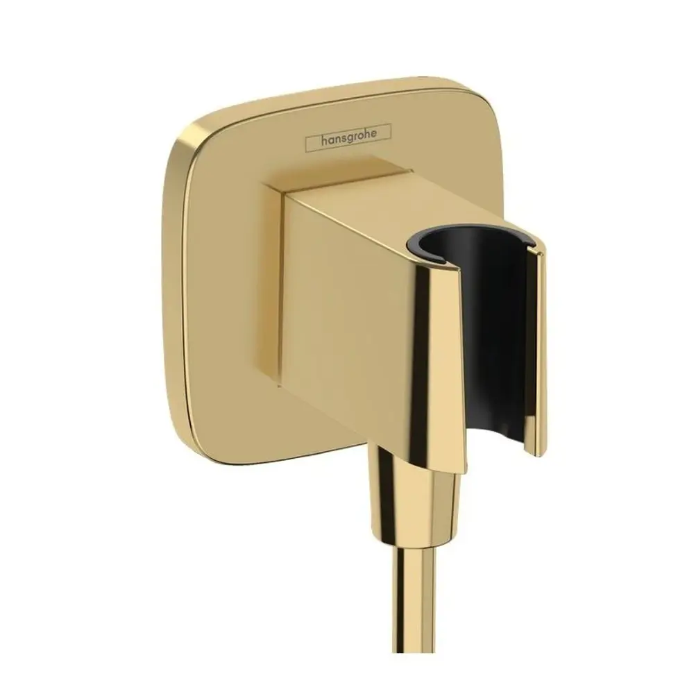 Фото Шланговое подключение с держателем для душа Hansgrohe FixFit Q 26887990 золото Фото Шланговое подключение с держателем для душа Hansgrohe FixFit Q 26887990 золото