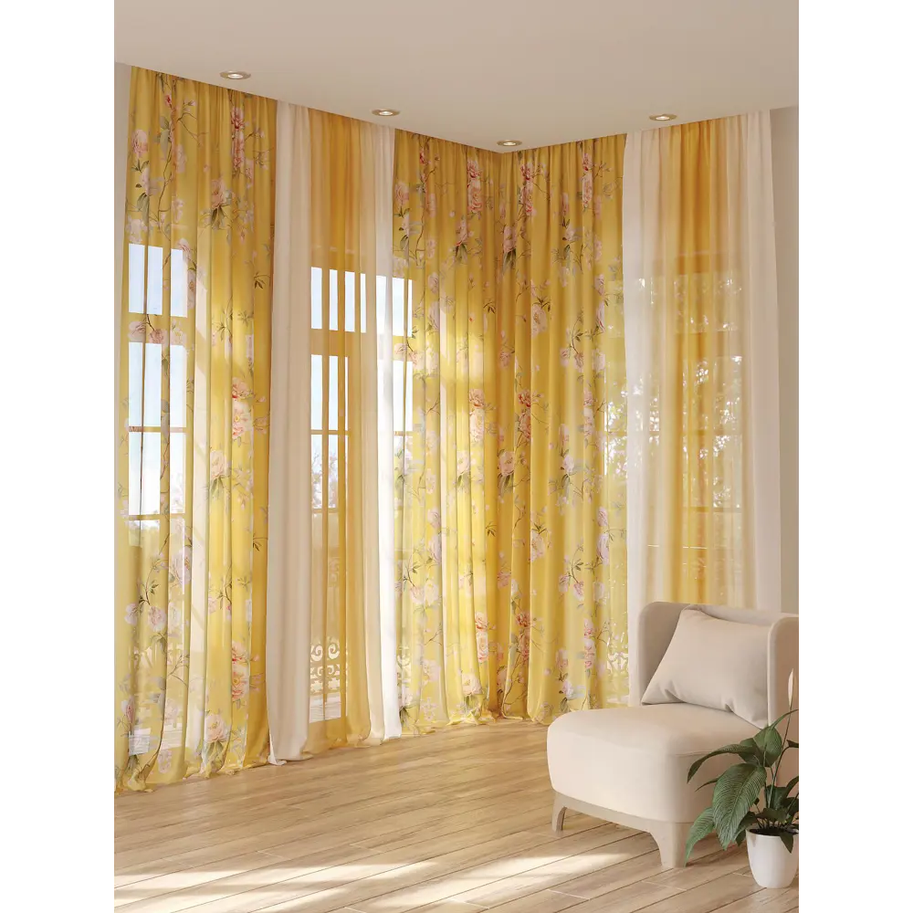 Фото 3 Тюль на ленте At Home Тенмеркис 150x280 см вуаль цвет белый/бежевый/коричневый/зеленый AA974426 Фото 3 Тюль на ленте At Home Тенмеркис 150x280 см вуаль цвет белый/бежевый/коричневый/зеленый AA974426