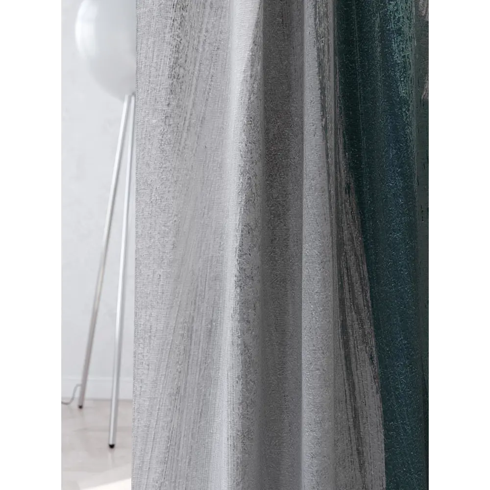 Фото 3 Штора на ленте At Home Митанивирс 150x250 см габардин цвет серый/зеленый AA548094