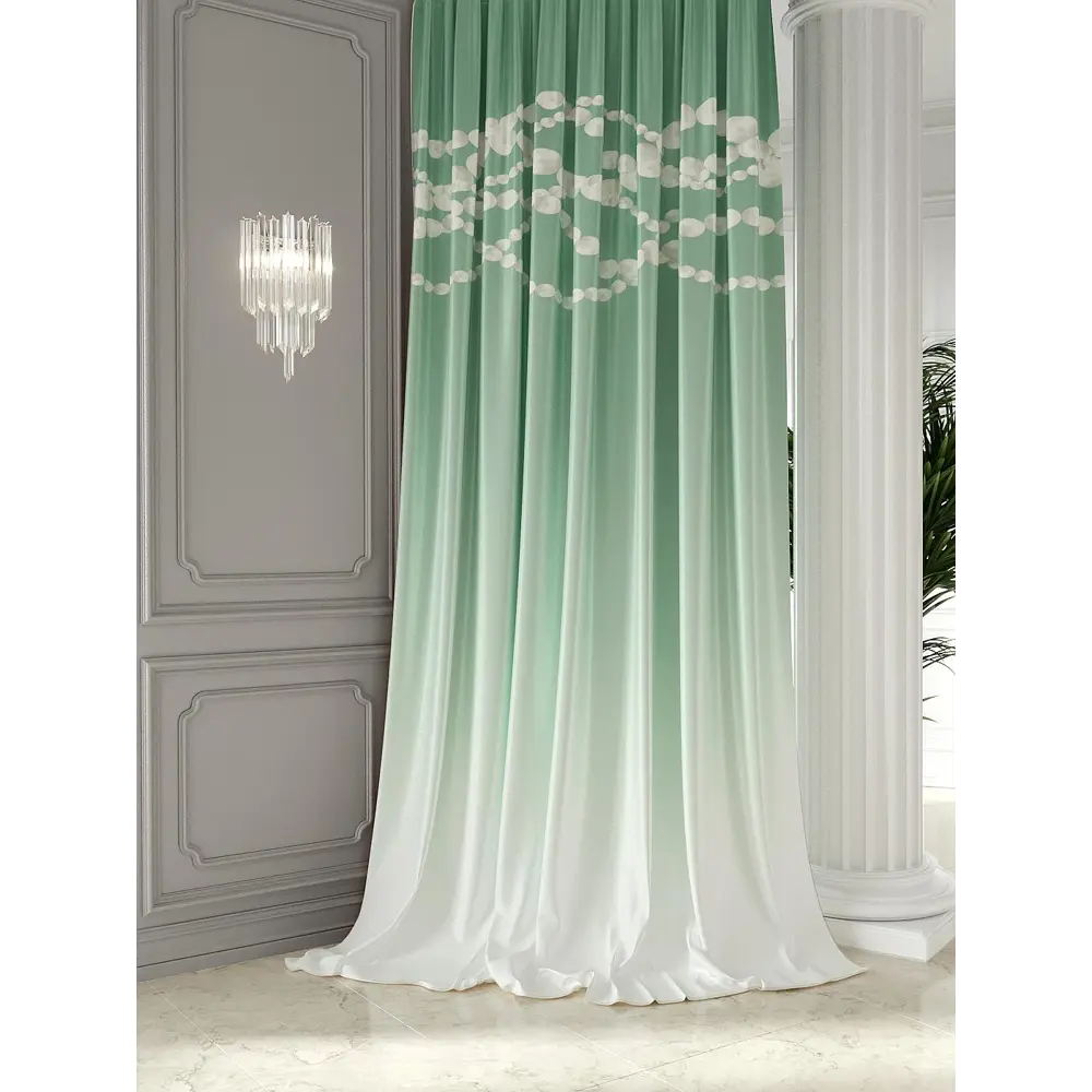 Фото 2 Штора на ленте At Home Драгория 150x280 см габардин цвет белый AA752216