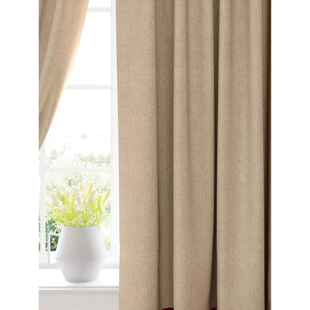 Фото 2 Комплект штор на ленте At Home Кайлини 150x180 см габардин цвет красный AA925085