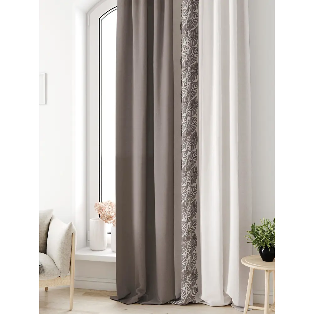 Фото 3 Штора на ленте At Home Лагвинс 150x250 см габардин цвет белый AA581027 Фото 3 Штора на ленте At Home Лагвинс 150x250 см габардин цвет белый AA581027