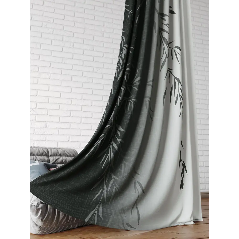 Фото 4 Штора на ленте At Home Милавис 150x240 см габардин цвет черный AA706044