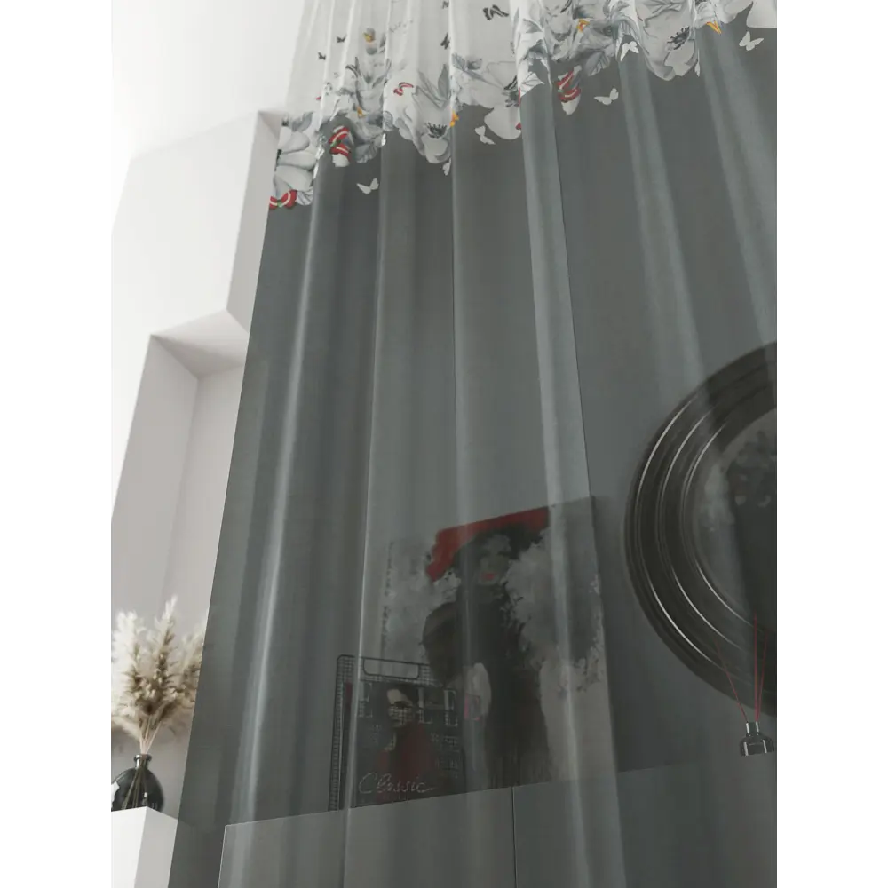 Фото 4 Тюль на ленте At Home Ливартис 150x250 см вуаль цвет черный AA588101 Фото 4 Тюль на ленте At Home Ливартис 150x250 см вуаль цвет черный AA588101