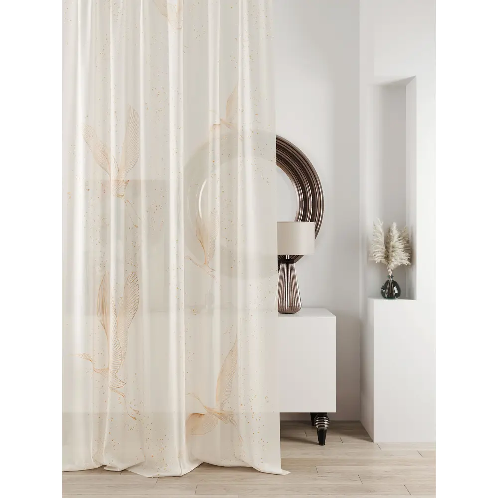 Фото Тюль на ленте At Home Ливартис 150x250 см вуаль цвет оранжевый AA588063 Фото Тюль на ленте At Home Ливартис 150x250 см вуаль цвет оранжевый AA588063