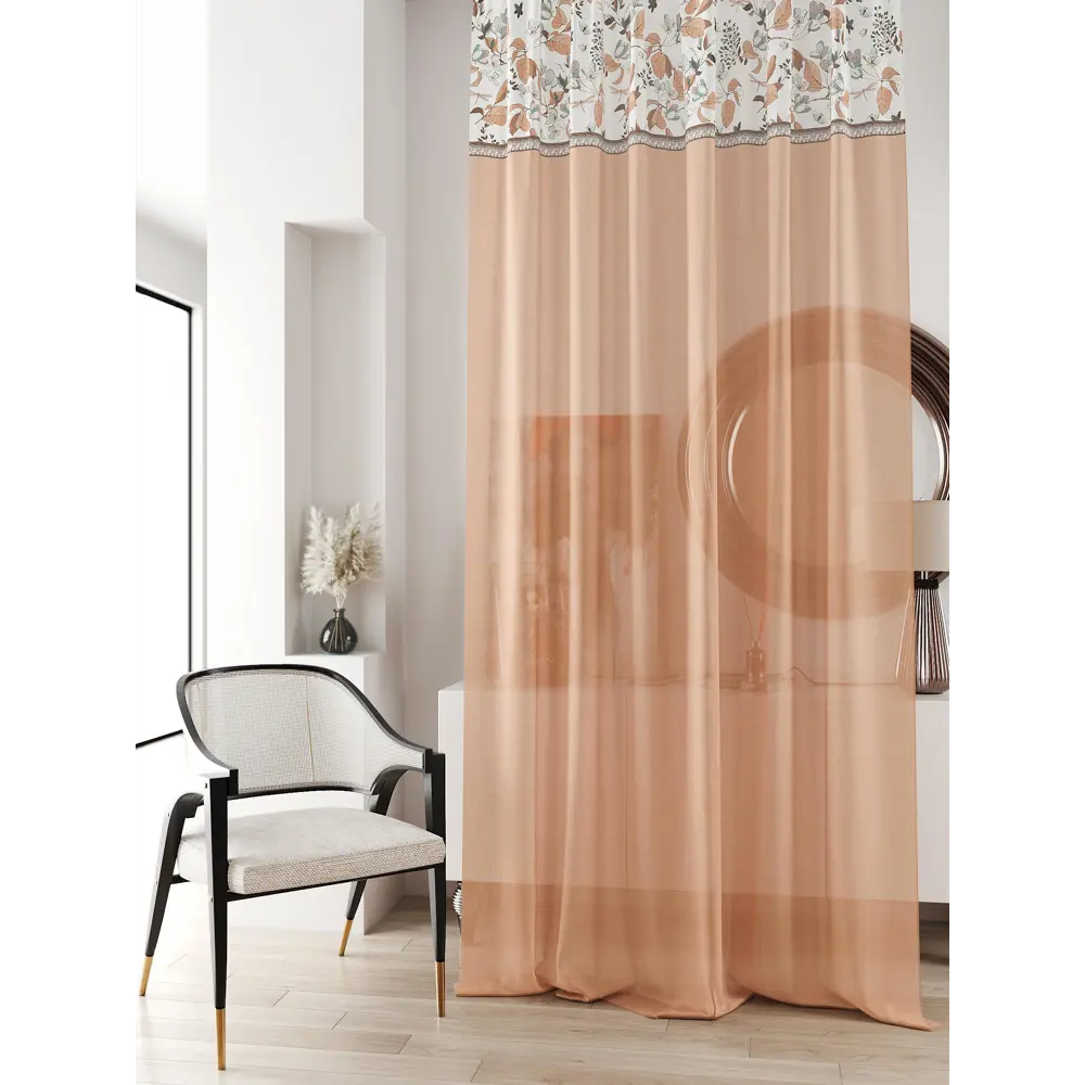 Фото 3 Тюль на ленте At Home Ливартис 150x250 см вуаль цвет оранжевый AA588137 Фото 3 Тюль на ленте At Home Ливартис 150x250 см вуаль цвет оранжевый AA588137