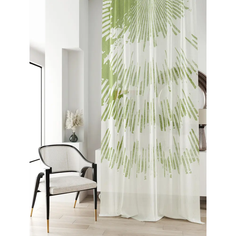 Фото 3 Тюль на ленте At Home Ливартис 150x250 см вуаль цвет зеленый AA588016 Фото 3 Тюль на ленте At Home Ливартис 150x250 см вуаль цвет зеленый AA588016