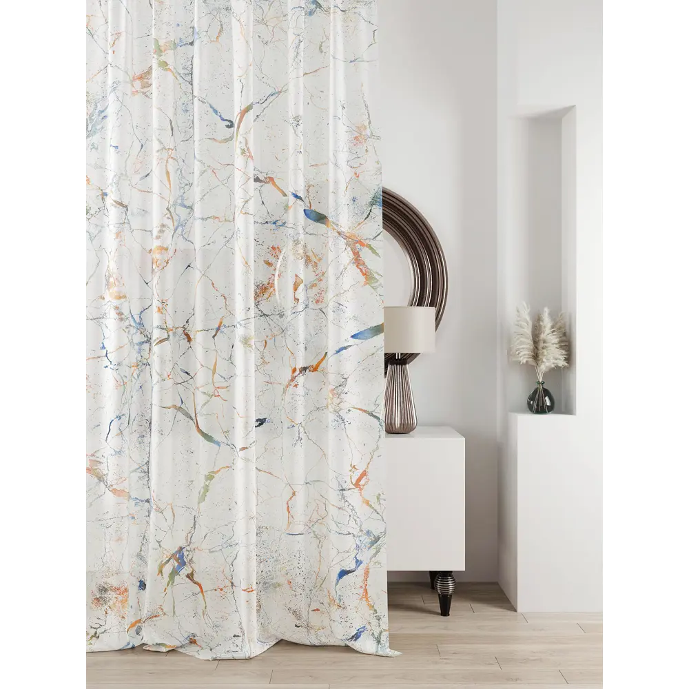Фото Тюль на ленте At Home Ливартис 150x250 см вуаль цвет синий/оранжевый/голубой AA588033 Фото Тюль на ленте At Home Ливартис 150x250 см вуаль цвет синий/оранжевый/голубой AA588033