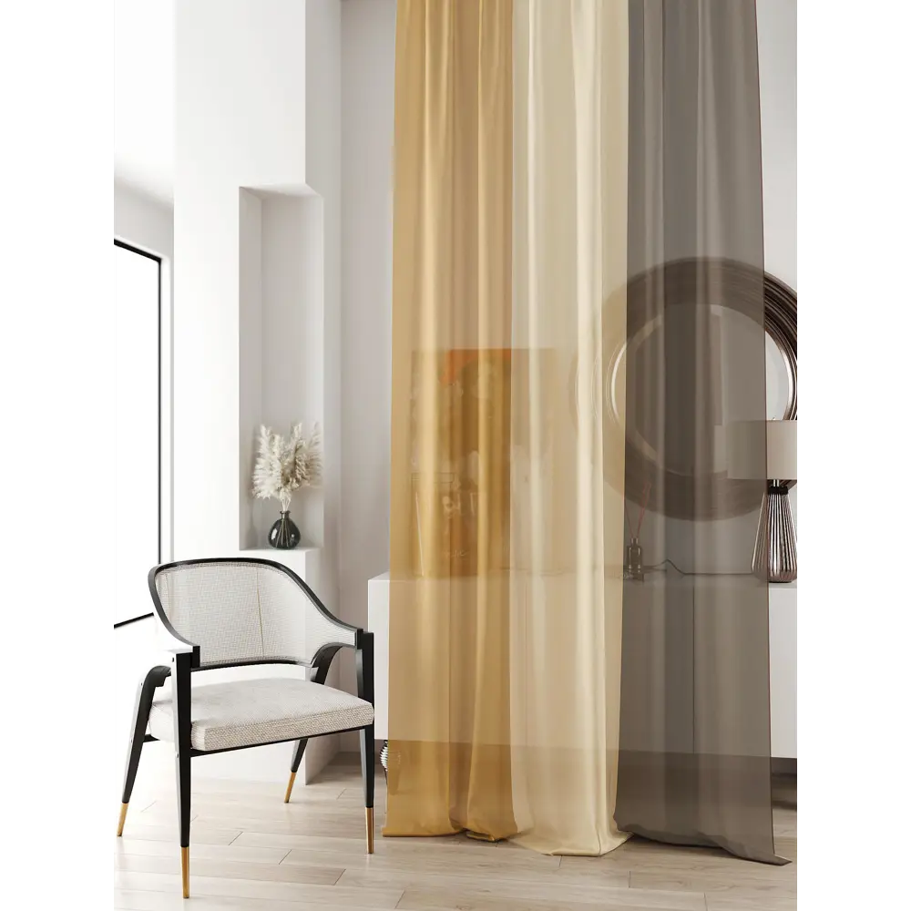 Фото 3 Тюль на ленте At Home Ливартис 150x250 см вуаль цвет коричневый AA588045 Фото 3 Тюль на ленте At Home Ливартис 150x250 см вуаль цвет коричневый AA588045