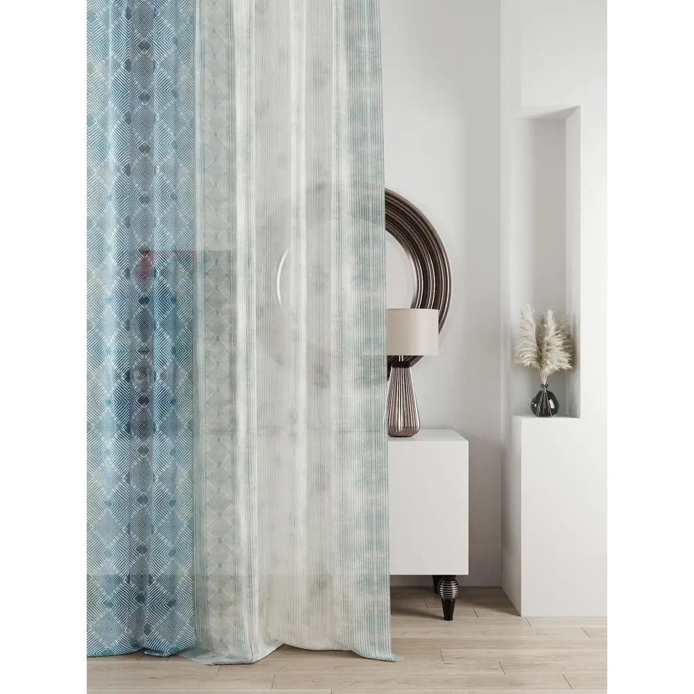 Фото Тюль на ленте At Home Ливартис 150x250 см вуаль цвет синий/голубой AA588023 Фото Тюль на ленте At Home Ливартис 150x250 см вуаль цвет синий/голубой AA588023