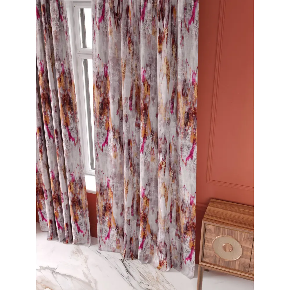 Фото 8 Комплект штор на ленте At Home Римитерс 150x250 см габардин цвет оранжевый/розовый AA948384 Фото 8 Комплект штор на ленте At Home Римитерс 150x250 см габардин цвет оранжевый/розовый AA948384