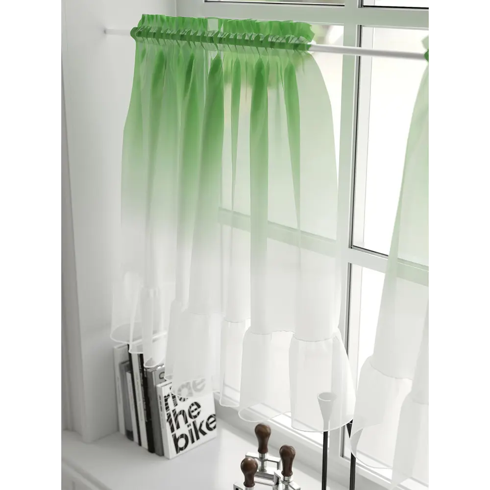 Фото 3 Тюль на кулиске At Home Ринитерс 100x60 см вуаль цвет зеленый AA569003 Фото 3 Тюль на кулиске At Home Ринитерс 100x60 см вуаль цвет зеленый AA569003