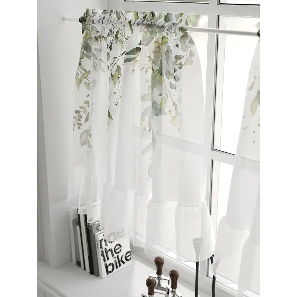 Фото 3 Тюль на кулиске At Home Рилмирас 100x60 см вуаль цвет бежевый/зеленый AA569017 Фото 3 Тюль на кулиске At Home Рилмирас 100x60 см вуаль цвет бежевый/зеленый AA569017