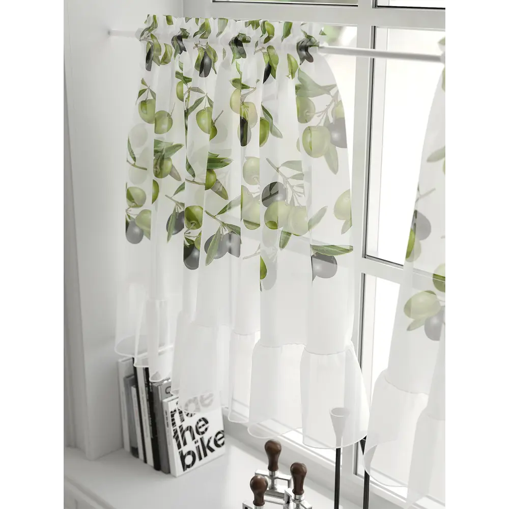 Фото 3 Тюль на кулиске At Home Фимартос 100x60 см вуаль цвет зеленый AA569018 Фото 3 Тюль на кулиске At Home Фимартос 100x60 см вуаль цвет зеленый AA569018