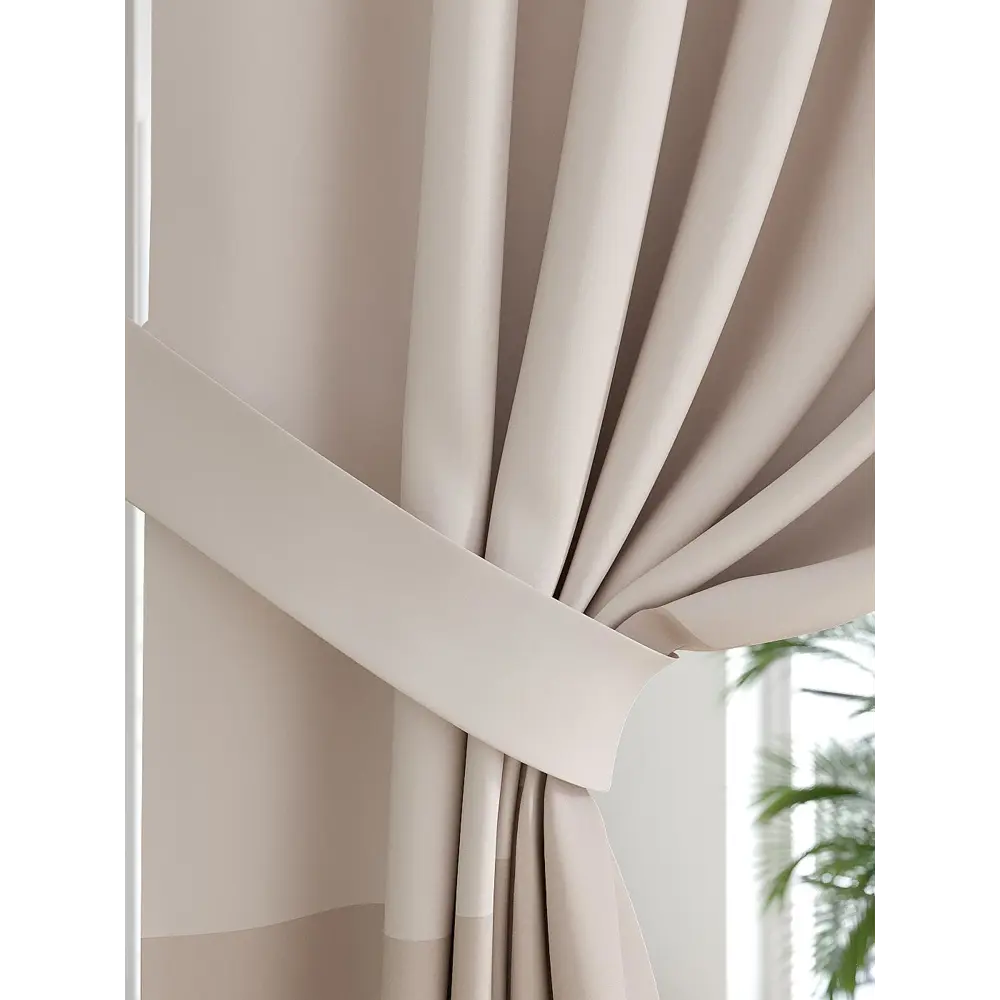 Фото 3 Штора на ленте At Home Крианис 150x250 см блэкаут цвет бежевый AA965381250 Фото 3 Штора на ленте At Home Крианис 150x250 см блэкаут цвет бежевый AA965381250