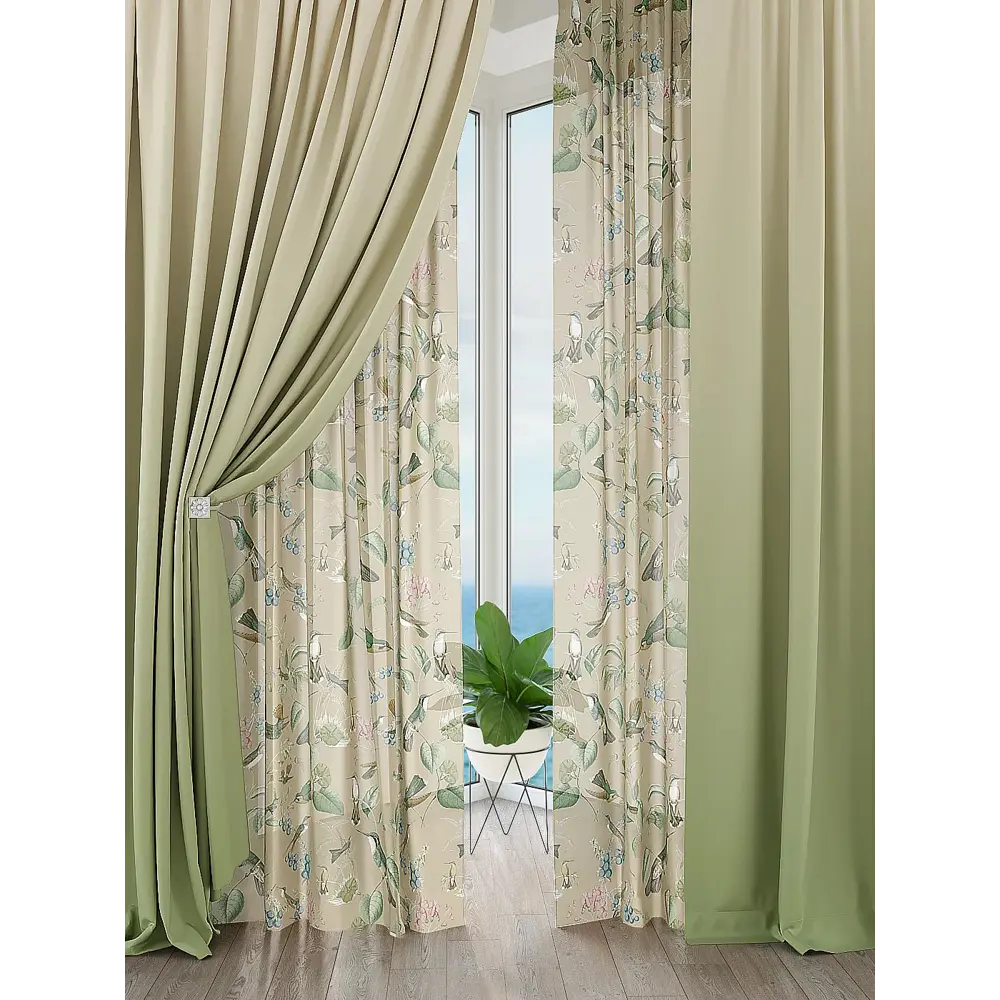 Фото Комплект штор на ленте At Home Велирион 150x260 см блэкаут цвет белый/синий/голубой/черный/зеленый AA526128 Фото Комплект штор на ленте At Home Велирион 150x260 см блэкаут цвет белый/синий/голубой/черный/зеленый AA526128
