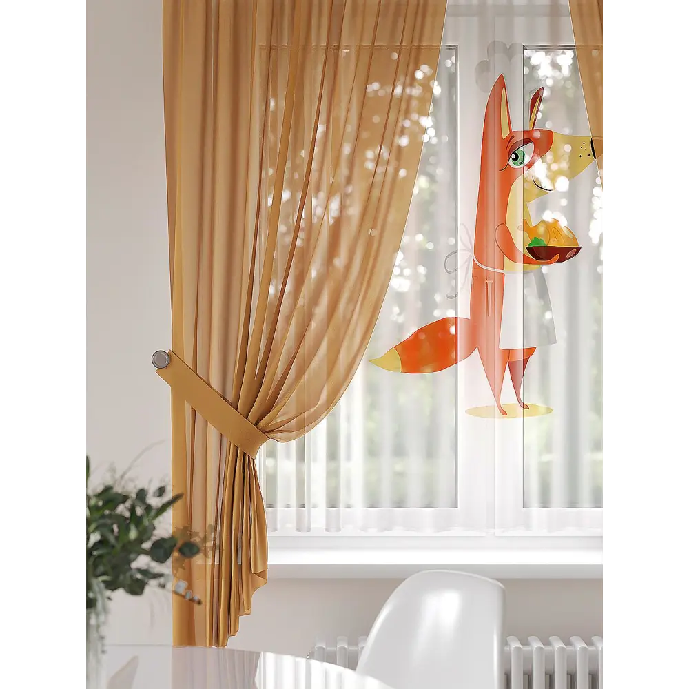 Фото 2 Тюль на ленте At Home Протинс 145x180 см вуаль цвет белый/оранжевый AA550076 Фото 2 Тюль на ленте At Home Протинс 145x180 см вуаль цвет белый/оранжевый AA550076