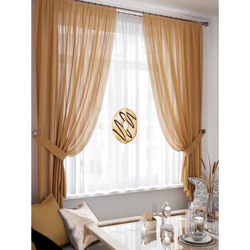 Фото 3 Тюль на ленте At Home Ритомен 145x180 см вуаль цвет белый AA550270 Фото 3 Тюль на ленте At Home Ритомен 145x180 см вуаль цвет белый AA550270