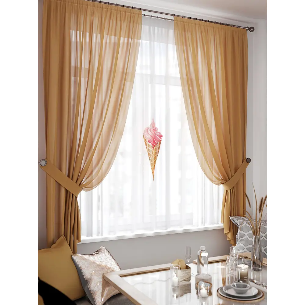 Фото 3 Тюль на ленте At Home Канвикс 145x180 см вуаль цвет розовый AA550273 Фото 3 Тюль на ленте At Home Канвикс 145x180 см вуаль цвет розовый AA550273