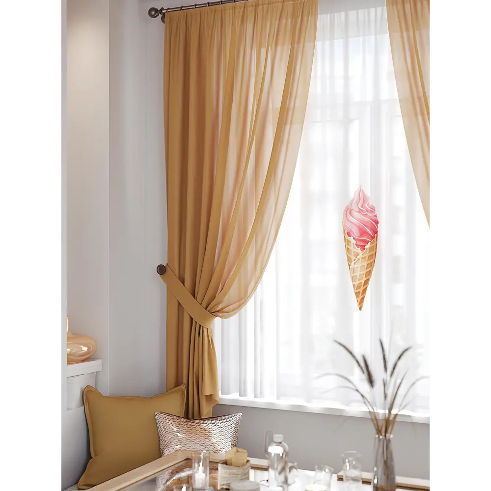 Фото 2 Тюль на ленте At Home Канвикс 145x180 см вуаль цвет розовый AA550273 Фото 2 Тюль на ленте At Home Канвикс 145x180 см вуаль цвет розовый AA550273
