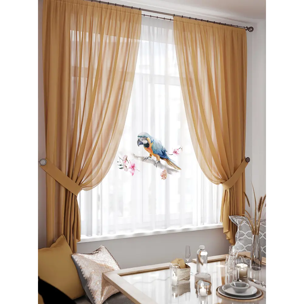 Фото 3 Тюль на ленте At Home Грантирс 145x180 см вуаль цвет синий/серый/оранжевый/розовый/голубой AA550280 Фото 3 Тюль на ленте At Home Грантирс 145x180 см вуаль цвет синий/серый/оранжевый/розовый/голубой AA550280