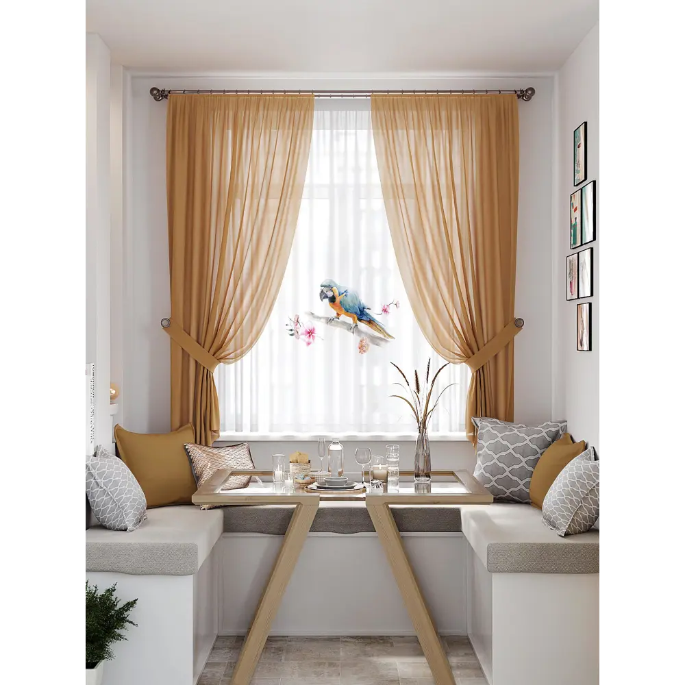 Фото Тюль на ленте At Home Грантирс 145x180 см вуаль цвет синий/серый/оранжевый/розовый/голубой AA550280 Фото Тюль на ленте At Home Грантирс 145x180 см вуаль цвет синий/серый/оранжевый/розовый/голубой AA550280