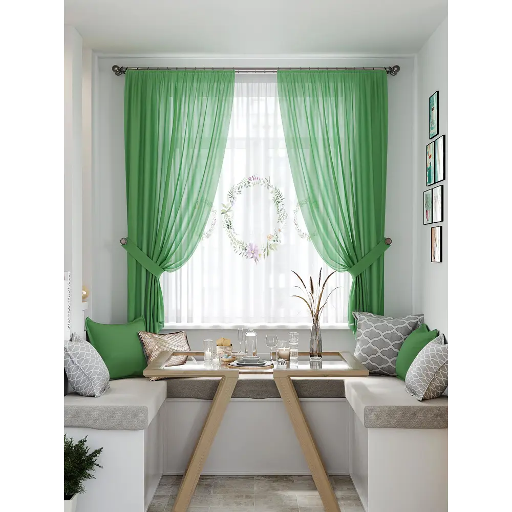 Фото Тюль на ленте At Home Неркмас 145x180 см вуаль цвет оранжевый/розовый/зеленый AA550406 Фото Тюль на ленте At Home Неркмас 145x180 см вуаль цвет оранжевый/розовый/зеленый AA550406