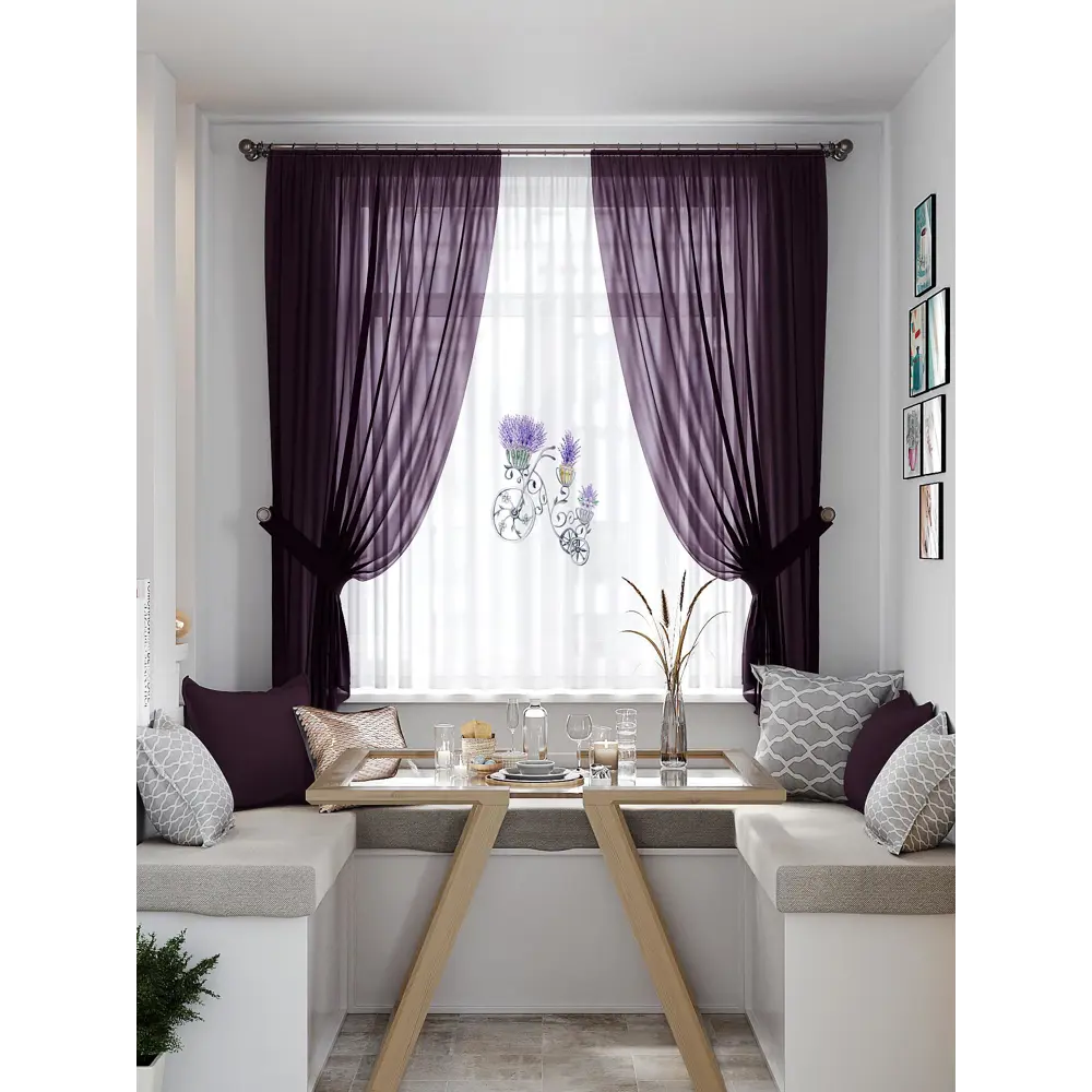 Фото Тюль на ленте At Home Ромниторс 145x180 см вуаль цвет зеленый AA550372 Фото Тюль на ленте At Home Ромниторс 145x180 см вуаль цвет зеленый AA550372