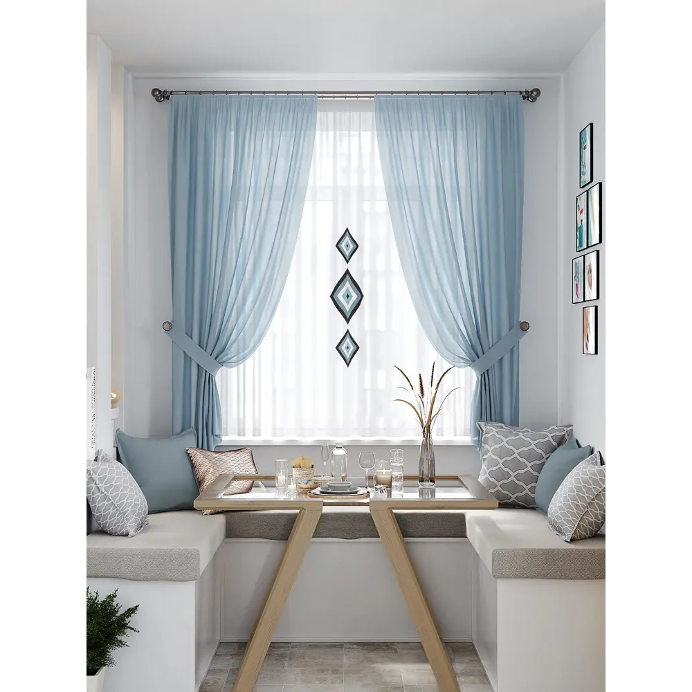 Фото Тюль на ленте At Home Наквис 145x180 см вуаль цвет белый AA550397 Фото Тюль на ленте At Home Наквис 145x180 см вуаль цвет белый AA550397