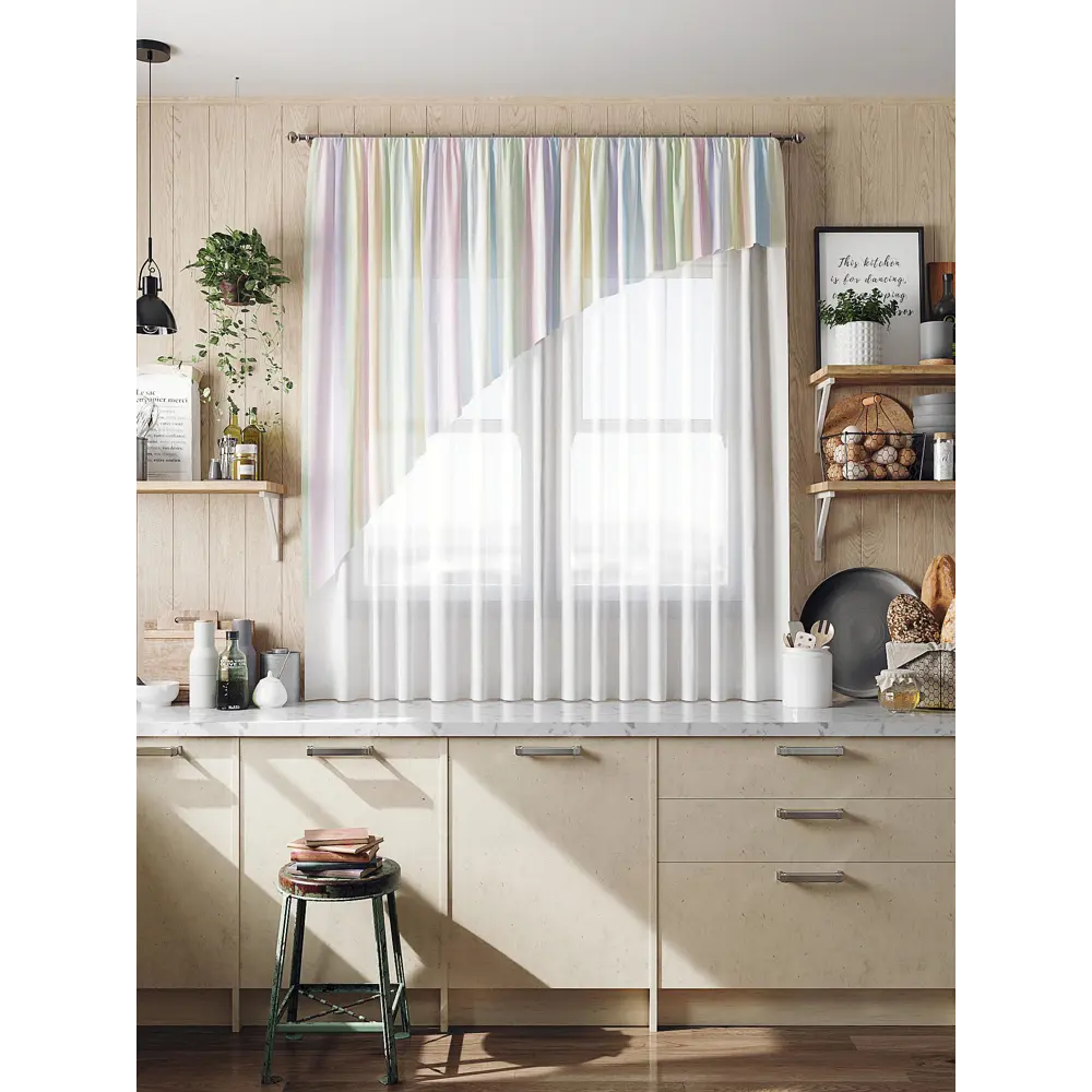 Фото 3 Тюль на ленте At Home Алий 280x160 см вуаль цвет белый/синий/желтый/розовый/голубой AA516013 Фото 3 Тюль на ленте At Home Алий 280x160 см вуаль цвет белый/синий/желтый/розовый/голубой AA516013