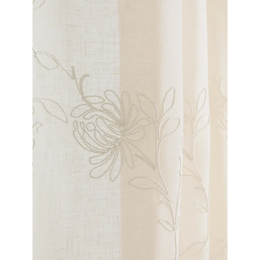 Фото 3 Тюль на ленте At Home Жамали 150x290 см вуаль цвет бежевый AA124179