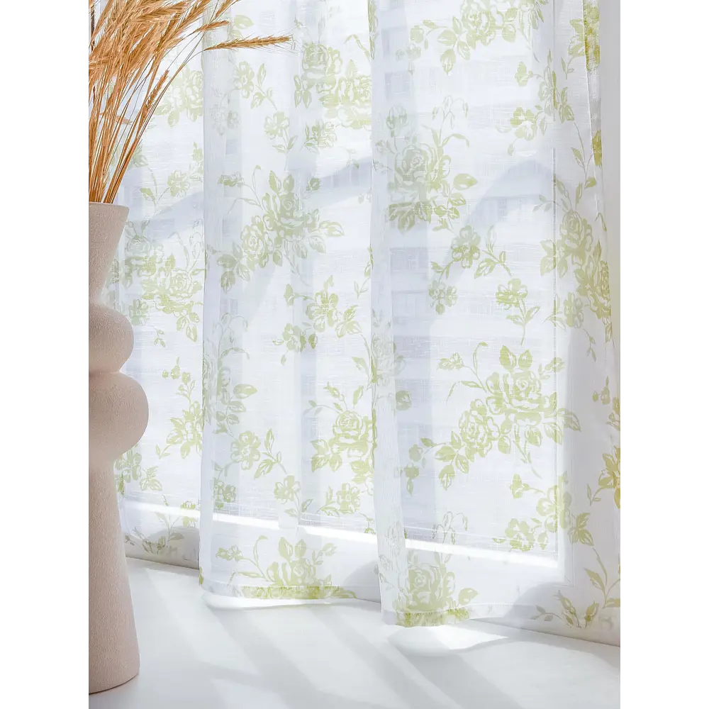 Фото 2 Комплект штор на ленте At Home Юмала 70x60 см вуаль цвет зеленый AA130017 Фото 2 Комплект штор на ленте At Home Юмала 70x60 см вуаль цвет зеленый AA130017