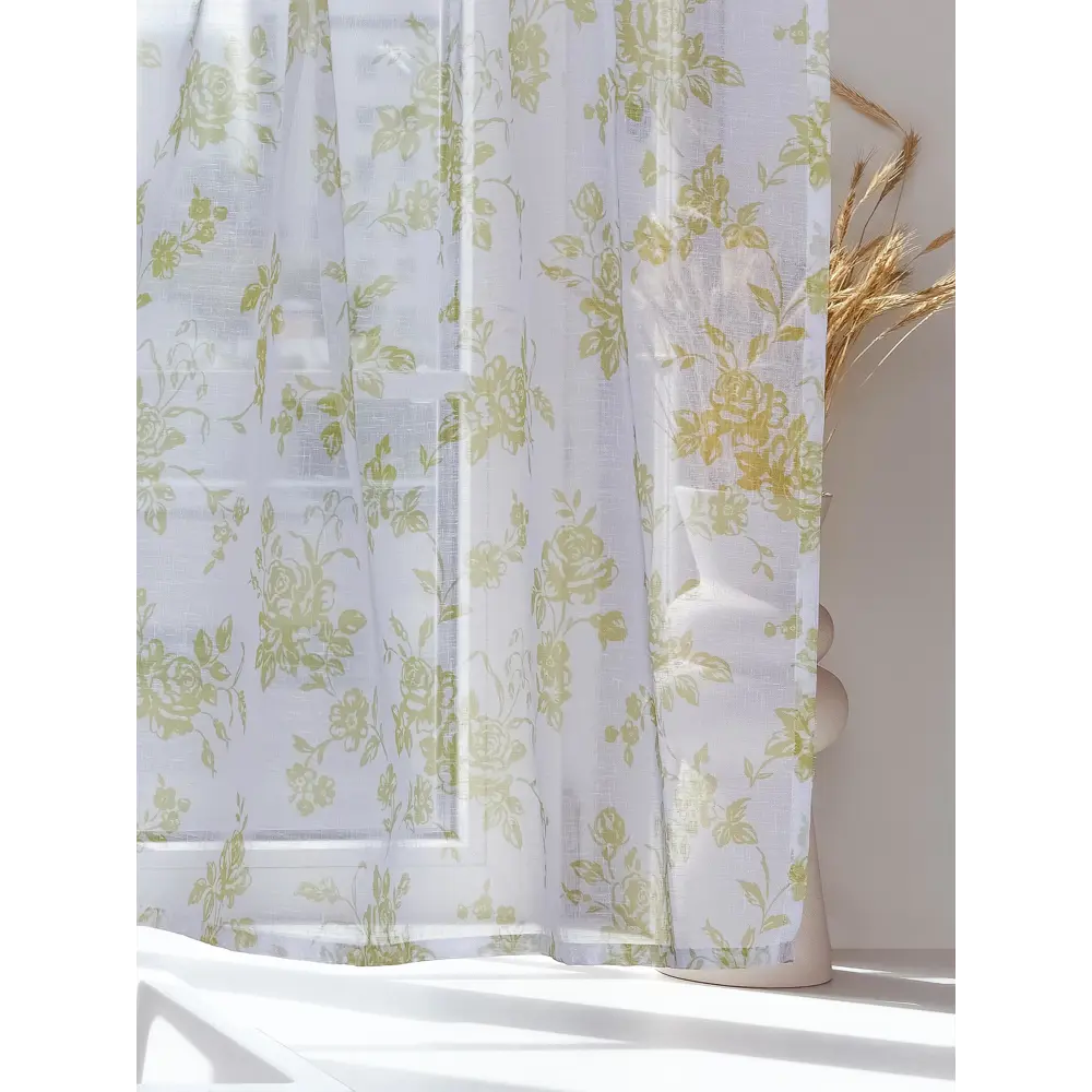 Фото 5 Комплект штор на ленте At Home Юмала 70x60 см вуаль цвет зеленый AA130017 Фото 5 Комплект штор на ленте At Home Юмала 70x60 см вуаль цвет зеленый AA130017