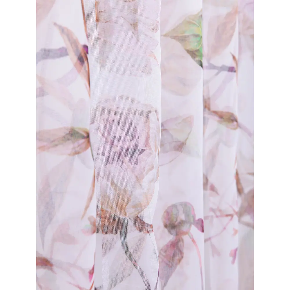 Фото 5 Тюль на ленте At Home Ладео 300x290 см вуаль цвет белый/зеленый AA122614