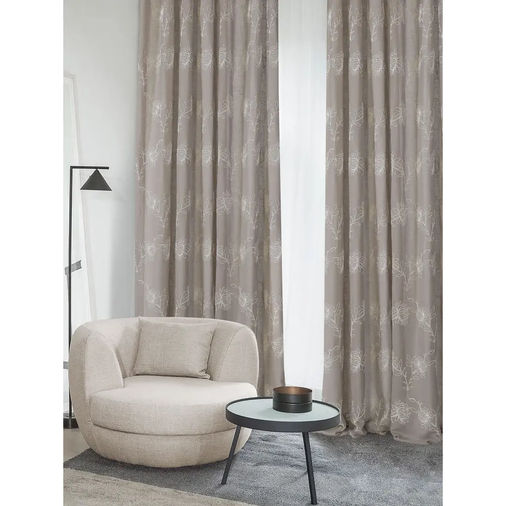 Фото 4 Комплект штор на ленте At Home Галиями 200x290 см вуаль цвет серебристый/серый AA207173 Фото 4 Комплект штор на ленте At Home Галиями 200x290 см вуаль цвет серебристый/серый AA207173
